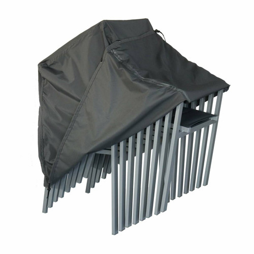 sweeek Housse de protection,  gris foncé - Bâche en polyester enduit PA pour lot de 8 chaises / fauteuils  | sweeek