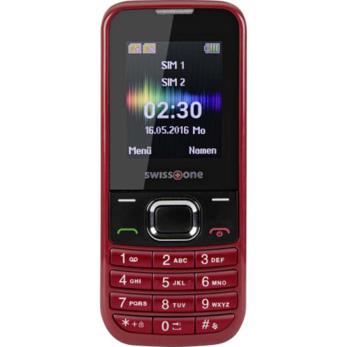 Swisstone - SC 230 Téléphone Portable 1.77'' Dual SIM Bluetooth Wi-Fi Rouge Swisstone  - Telephone rouge