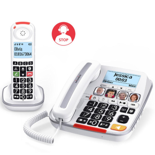 Swissvoice - Téléphone fixe Swissvoice Xtra 3355 Combo Swissvoice   - Téléphone fixe filaire