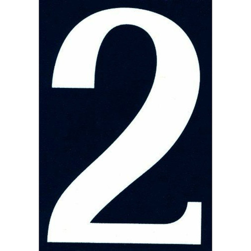 Numéro de porte Symbol Symbol NA02 Numéro rue pvc adhésif 110 x 40 mm Chiffre 2