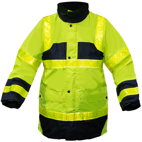T2S - Parka securite Haute visibilite Veste jaune XXL impermeable et anti froid T2S  - Equipement de Protection Individuelle