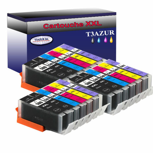 T3Azur - 18x Canon PGI580XL -Compatible T3Azur  - Cartouche, Toner et Papier