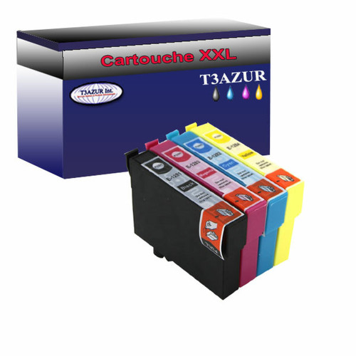 T3Azur - 4x Epson T128-Compatible T3Azur  - Cartouche, Toner et Papier