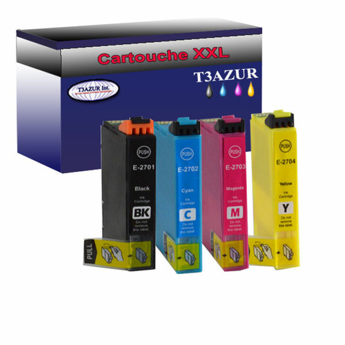 T3Azur - 4x Epson T27XL -Compatible T3Azur  - Cartouche, Toner et Papier