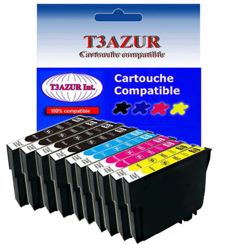 T3Azur - Lot de 10cartouches d'encre compatibles Epson Expression Home XP-2100 -T3AZUR T3Azur  - Cartouche d'encre T3Azur