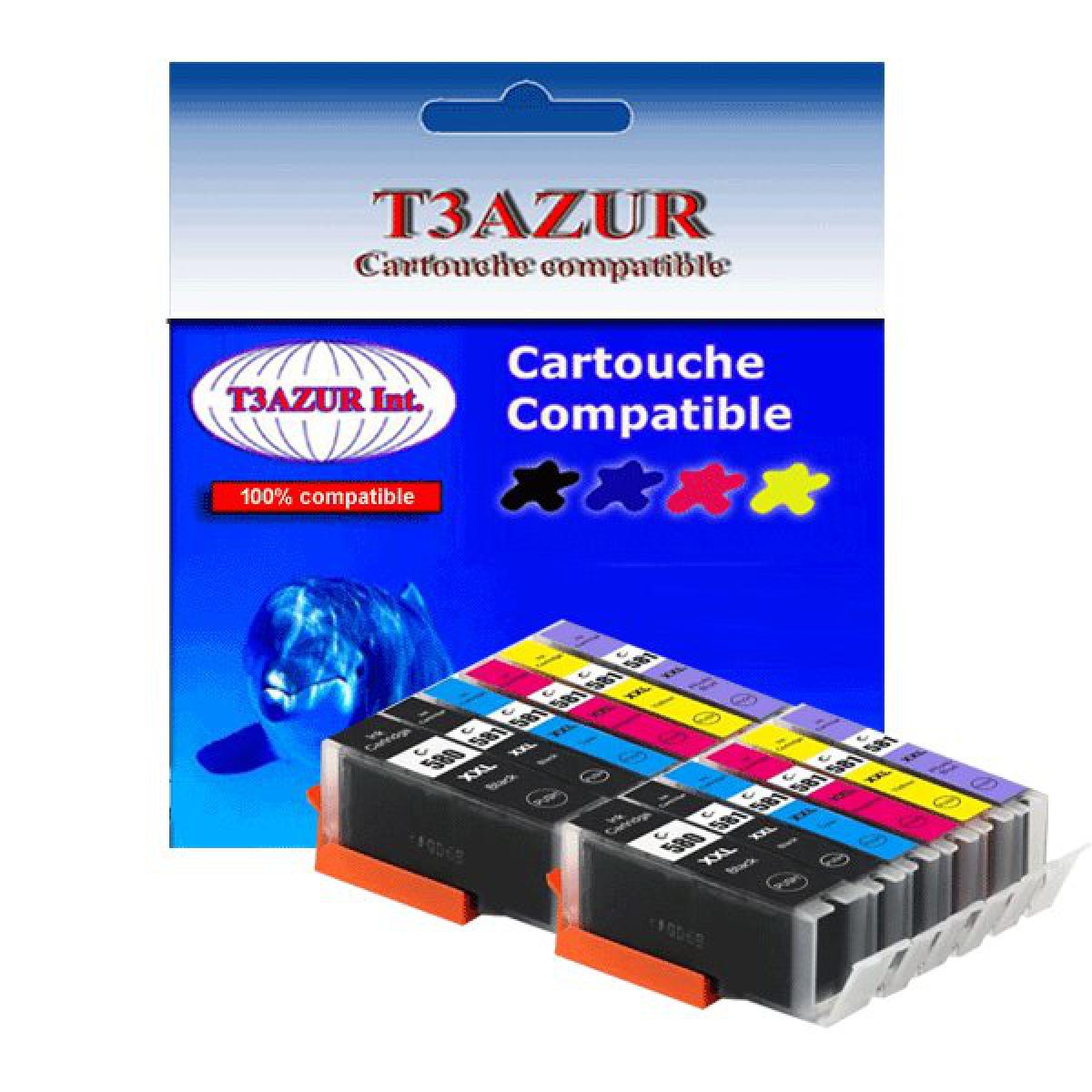 T3Azur Lot de 12 Cartouches Compatibles pour Canon Pixma TS8300, TS8350 - T3AZUR