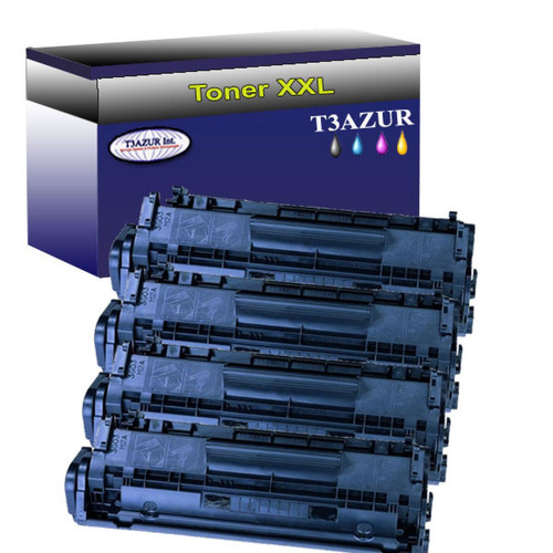 T3Azur - Lot de 4 Toners compatibles  pour imprimante HP LaserJet 3020, 3030, 3015 - T3AZUR T3Azur  - Hp laserjet 3015