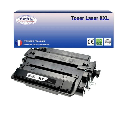 T3Azur - Toner compatible avec HP Laserjet P3015DN, P3015N, P3015X T3Azur  - Cartouche, Toner et Papier
