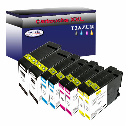 T3Azur - Lot de 8 cartouches compatibles Canon PGI2500XL  - T3AZUR T3Azur  - Accessoires et consommables
