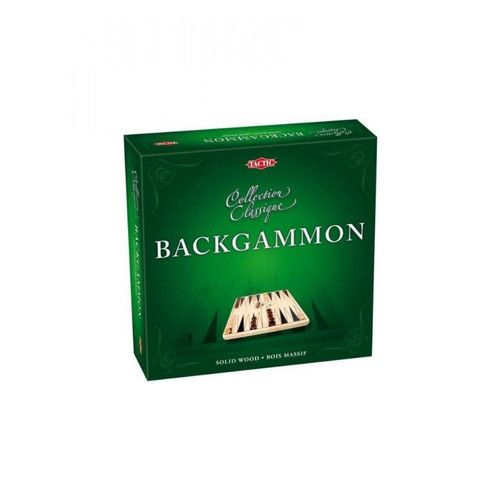 Tactic - Coffret bois Backgammon Collection Classique Tactic  - Jeu backgammon