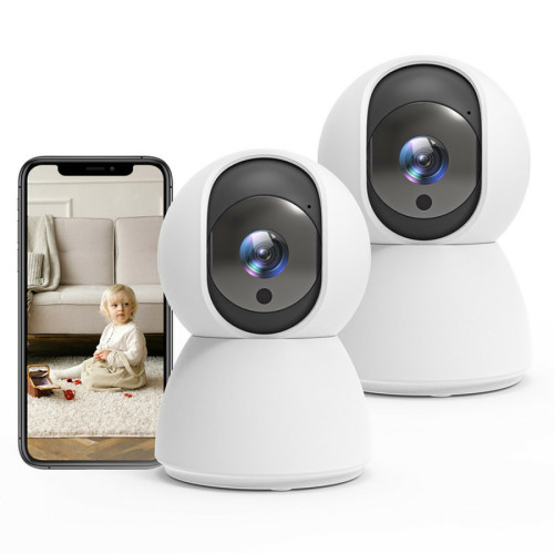 Caméra de surveillance connectée TALLPOWER TALLPOWER C23 Caméra de surveillance intérieure, Ultra HD 2K, WiFi 2,4 GHz - 2 pièce