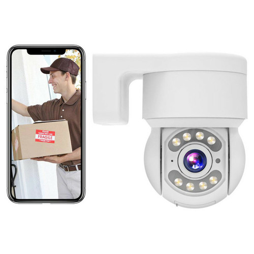 TALLPOWER - TALLPOWER C48 Caméra WiFi extérieure, HD 2K 4MP, vision nocturne, inclinaison panoramique à 360° - 1 pièce TALLPOWER  - Sécurité connectée
