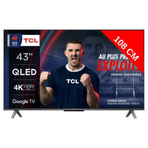 TCL - TV QLED 4K 108 cm TV 4K QLED 43QLED770 Google TV TCL  - TV 4K TV, Home Cinéma