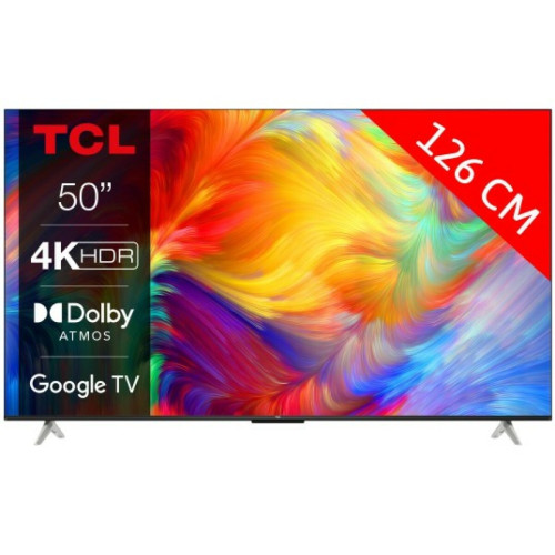 TCL - TV LED 4K 126 cm 50P637 Google TV - TV, Télévisions 50 (127cm)
