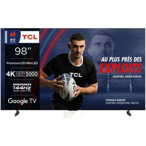 TCL TV QLED 4K 248 cm 98XMQLED98 144Hz Google TV