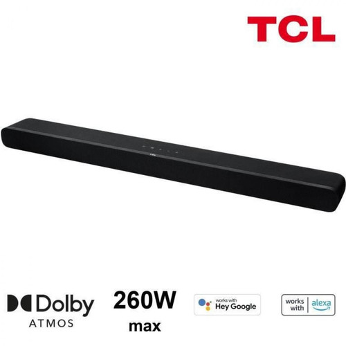 TCL - TCL TS8211 - Barre de son Dolby Atmos 2.1 avec caissons de basse integres - 260W - HDMI - Chromecast integre - Compatible Alexa - TCL
