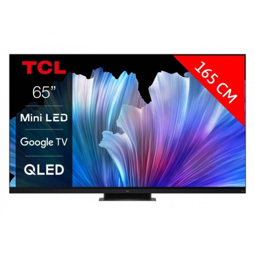 TCL - TV QLED 4K 164 cm TV 4K Mini LED QLED 65C931 144Hz Google TV - TV 56'' à 65'' Smart tv
