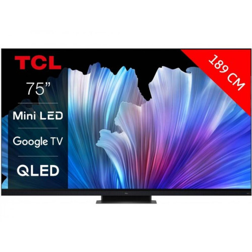 TCL - TV QLED 4K 189 cm TV 4K Mini LED QLED 75C931 144Hz Google TV - TV 66'' et plus