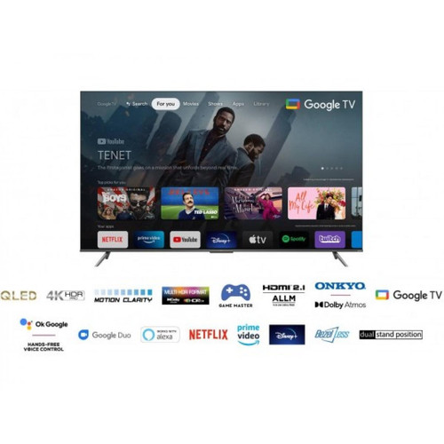 TCL TV QLED 4K 189 cm TV 4K QLED 75QLED760 Google TV