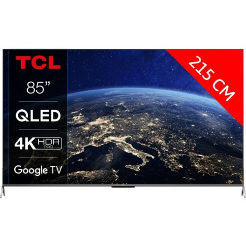 TCL - TV QLED 4K 215 cm TV 4K QLED 85C731 120Hz Google TV TCL  - TV 66'' et plus Smart tv