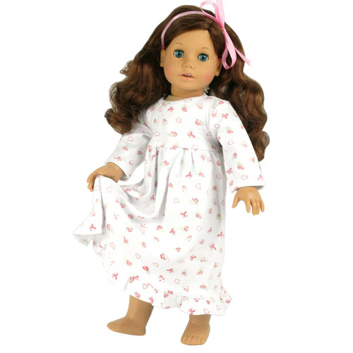 Teamson Kids - Sophia’s By Teamson Kids Baby Dolls Vêtements, 18 "Doll Floral Nightgown, blanc Teamson Kids  - Poupées & Poupons Teamson Kids