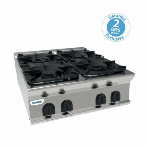 TECNOINOX - Plaque de cuisson - top 4 feux vifs gaz - gamme 900 TECNOINOX  - Réchaud