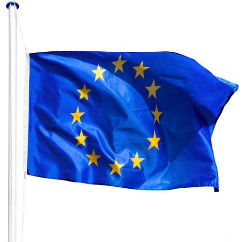 Tectake - Mât avec drapeau - Europe Tectake  - Drapeau decoration