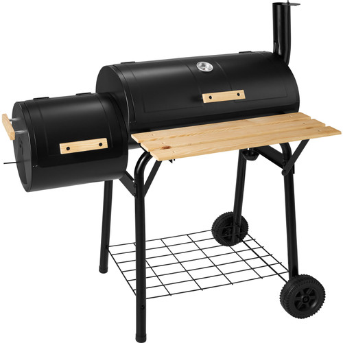 Tectake - Barbecue charbon 2 cuves avec thermomètre - Barbecues