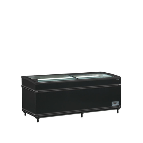 Tefcold - Réfrigérateur congélateur de supermarché noir  SFI185B HC-CF VS - Tefcold Tefcold  - Congélateur
