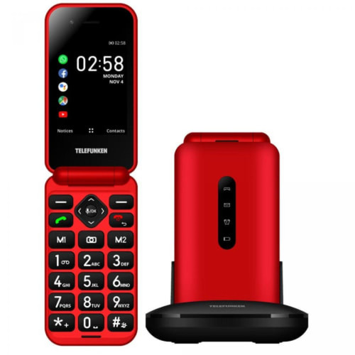 Telefunken - S740 Téléphone Portable 2.8" 512Mo 4Go Wi-Fi MicroSD Rouge Telefunken   - Telefunken