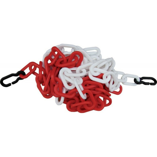 TEMKA - Chaine plastique r/w L 3m, incl. 2 crochets - Accessoires barrières