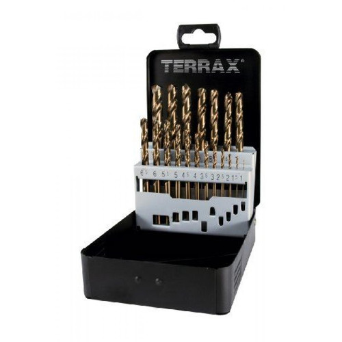 Terrax - Terrax A215214 Coffret de forets hélicoïdaux Cobalt 19 pièces Coffret en acier (Import Allemagne) Terrax  - Coffrets outils