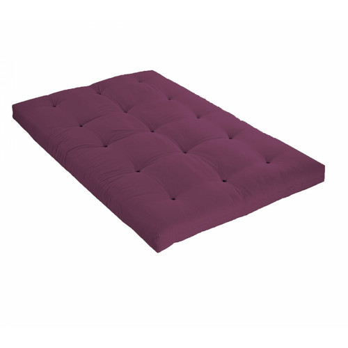 Terre De Nuit - Matelas futon aubergine coeur en latex 140x190 - Futons 2