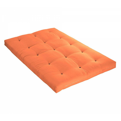 Terre De Nuit - Matelas futon orange goyave coeur en latex 140x190 Terre De Nuit   - Futons 2