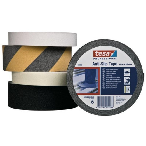 Tesa - Adhésif anti-dérapant coloris jaune/noir largeur 50 mm rouleau de 15 m Tesa  - Accessoires de sèche-serviette