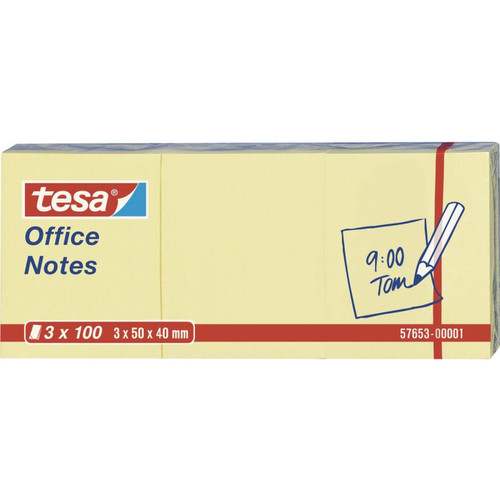 Accessoires Bureau Tesa tesa Bloc standard adhésif Office Notes, 50 x 40 mm, jaune ()