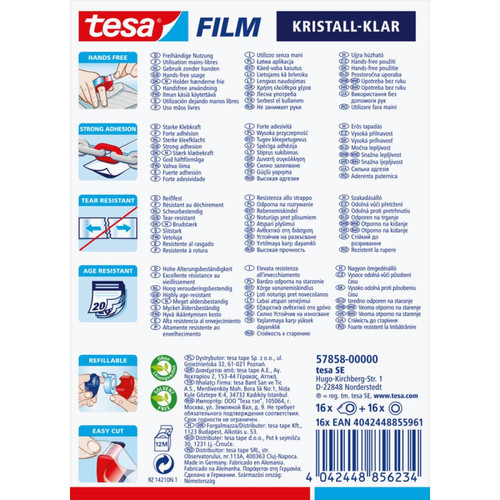 Tesa - tesa Mini dévidoir + 1 ruban adhésif tesa Film transparent () Tesa  - Tesa