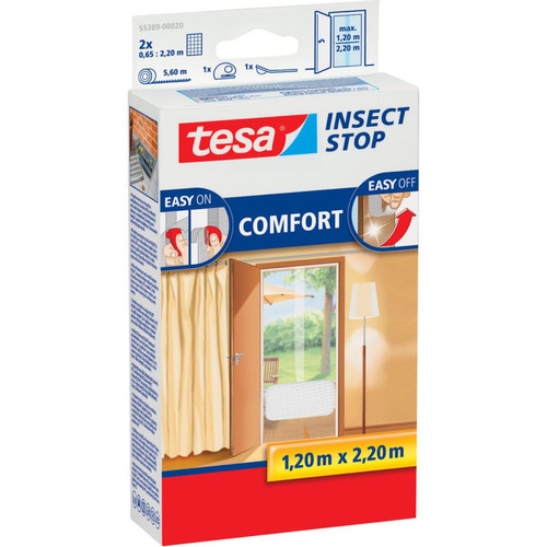 Tesa - tesa Moustiquaire COMFORT portes, 2x (0,65 m x 2,20 m) () Tesa  - Tesa