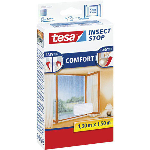Tesa - tesa Moustiquaire COMFORT pour fenêtre, 1,30 m x 1,50 m () Tesa  - Menuiserie intérieure