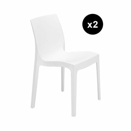 3S. x Home - Lot De 2 Chaises Design Blach Istanbul 3S. x Home  - Chaise plastique design
