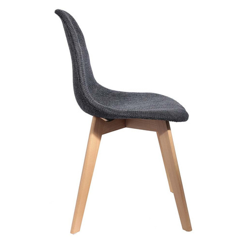 Chaises Chaise scandinave assise grosse maille noir.