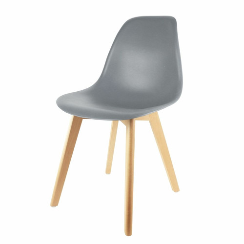 The Home Deco Factory - Chaise scandinave Coque - H. 83 cm - Gris The Home Deco Factory  - Chaise coque