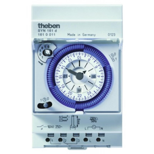 Theben - horloge journalière 1 contact no-nf theben syn 161 d Theben  - Télérupteurs, minuteries et horloges Theben