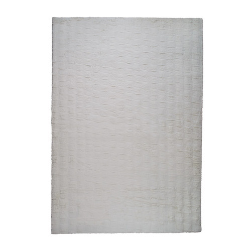 Thedecofactory - TISSAGE - Tapis à relief extra-doux blanc 160x230 Thedecofactory  - Décoration
