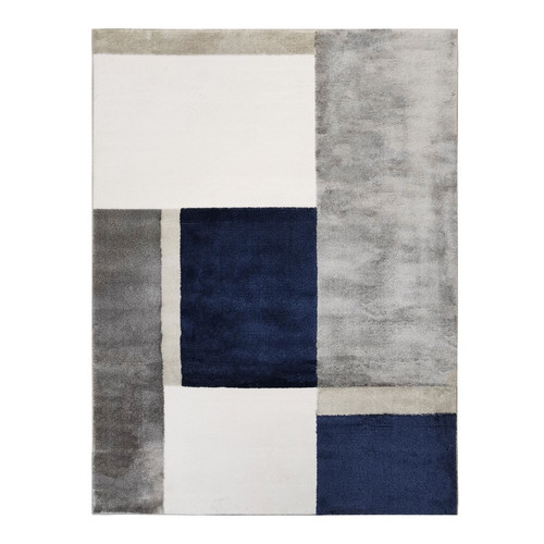 Thedecofactory -MODERNA -  Tapis graphique contemporain gris bleu 150x200 Thedecofactory  - Thedecofactory