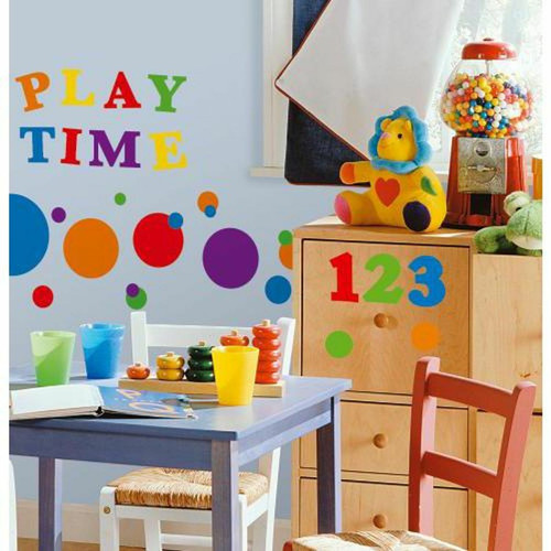 Thedecofactory - CHIFFRES - Stickers repositionnables chiffres colorés Thedecofactory  - Décoration chambre enfant Multicolore