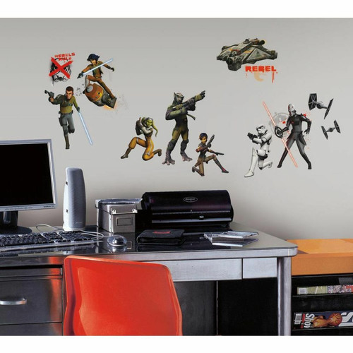 Décoration chambre enfant Thedecofactory STAR WARS REBEL - Stickers repositionnables luminescents Star Wars Rebel