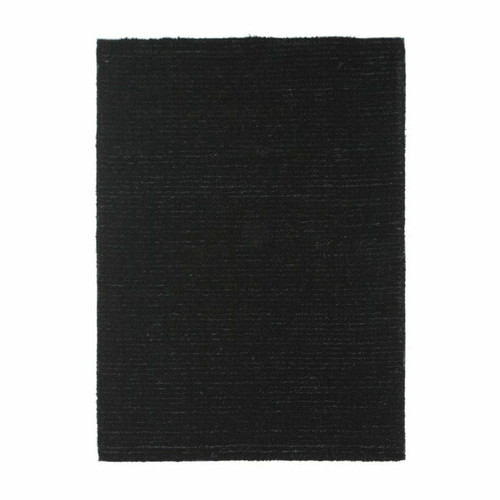 Thedecofactory - VIKING - Tapis à poils longs effet soyeux noir 160x230 Thedecofactory  - Décoration Noir et blanc