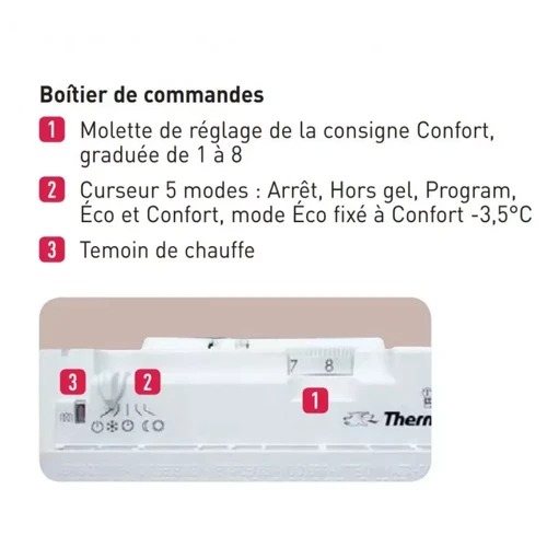 Convecteur électrique convecteur électrique thermor evidence 60 1000 watts couleur blanc