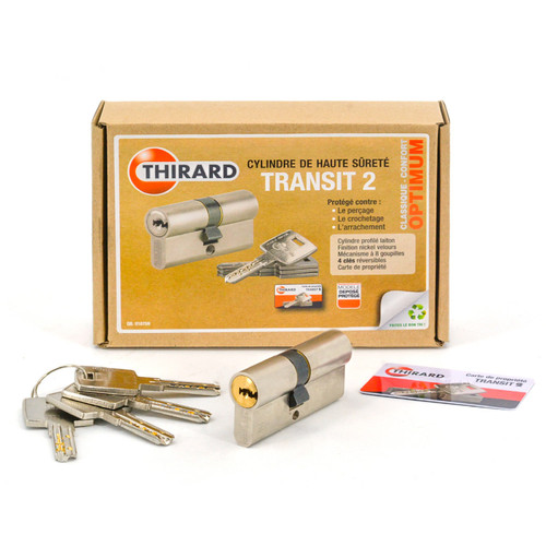 Thirard - Cylindre de sécurité nickelé pour porte transit 2 THIRARD Thirard  - Cylindre haute securite